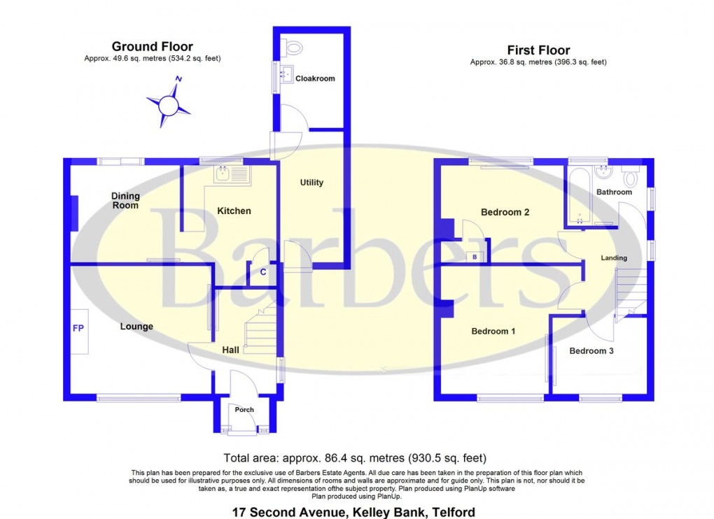 Floorplan for Second Avenue, Ketley Bank, Telford, TF2 0AL