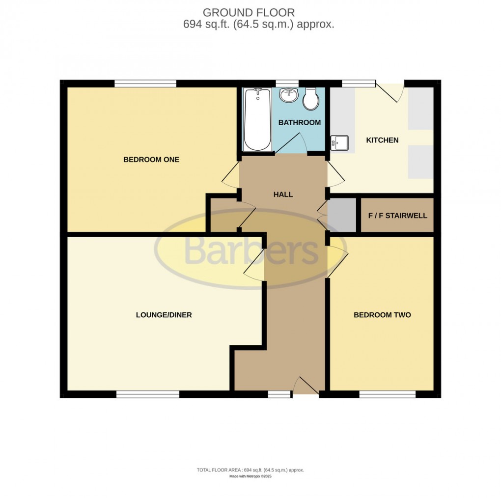 Floorplan for Park Lane, High Ercall, Telford, TF6 6BA.