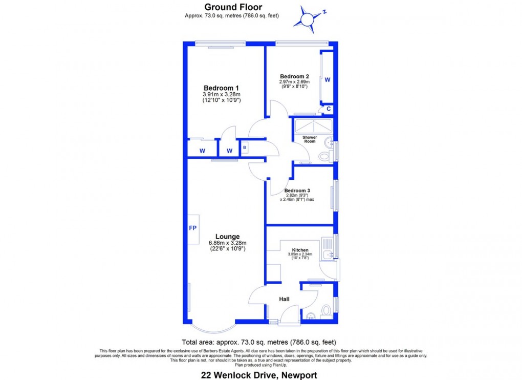 Floorplan for Wenlock Drive, Newport