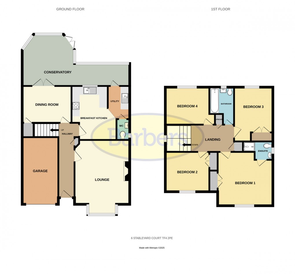 Floorplan for Stableyard Court, Lawley Bank, Telford, TF4 2PE