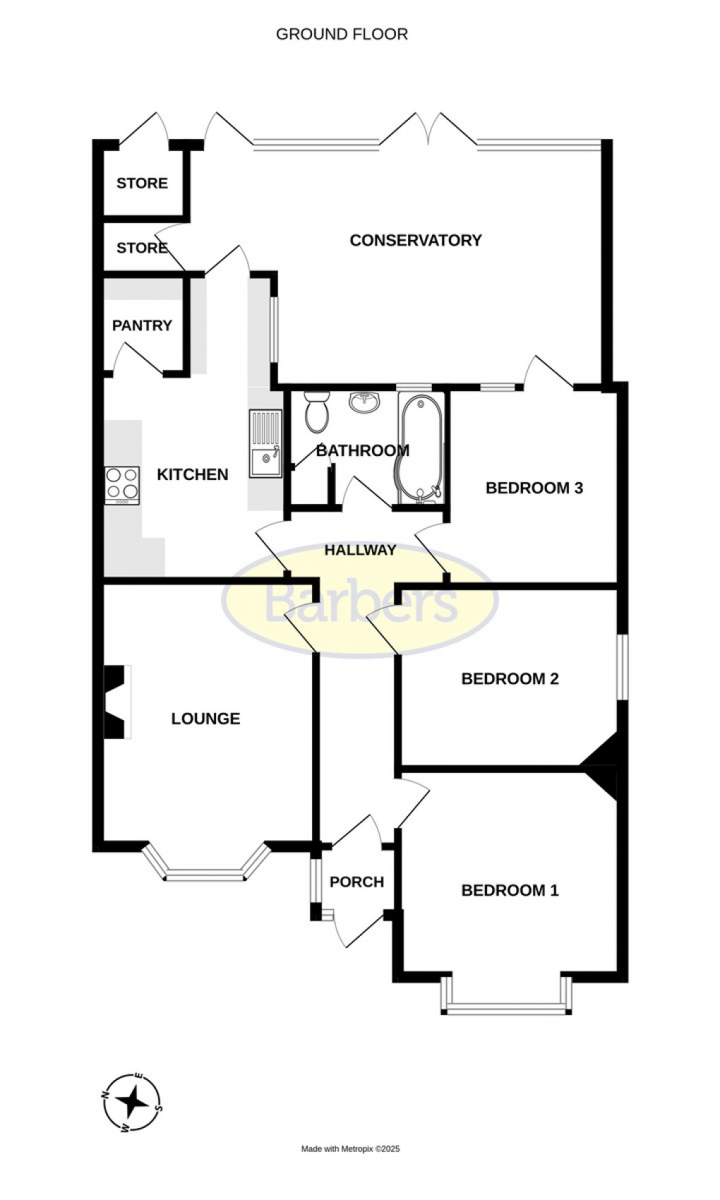 Floorplan for Wrekin Road, Wellington, Telford, TF1 1RL
