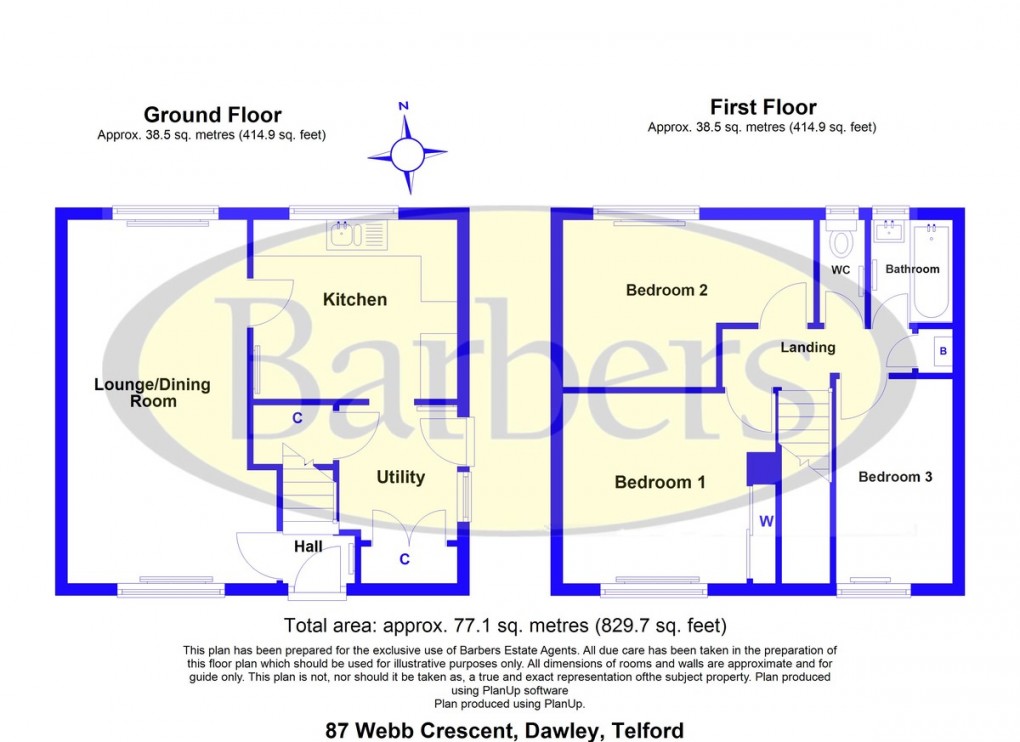 Floorplan for Webb Crescent, Dawley, TF4 3DX