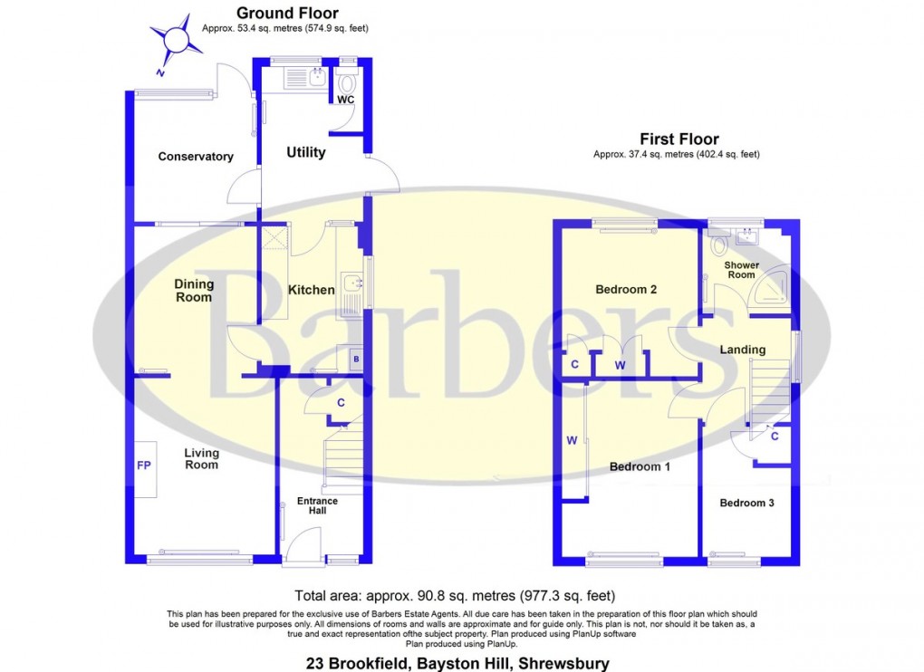 Floorplan for Brookfield, Bayston Hill, Shrewsbury, SY3 0LJ