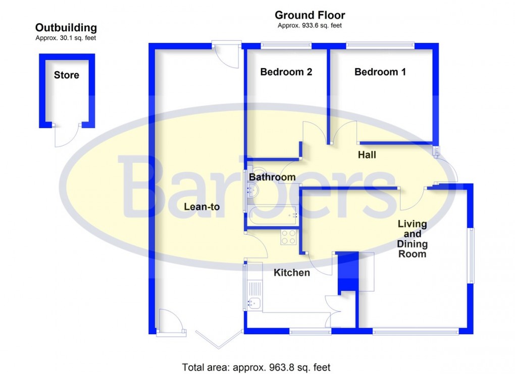 Floorplan for Hillewood Avenue, Whitchurch