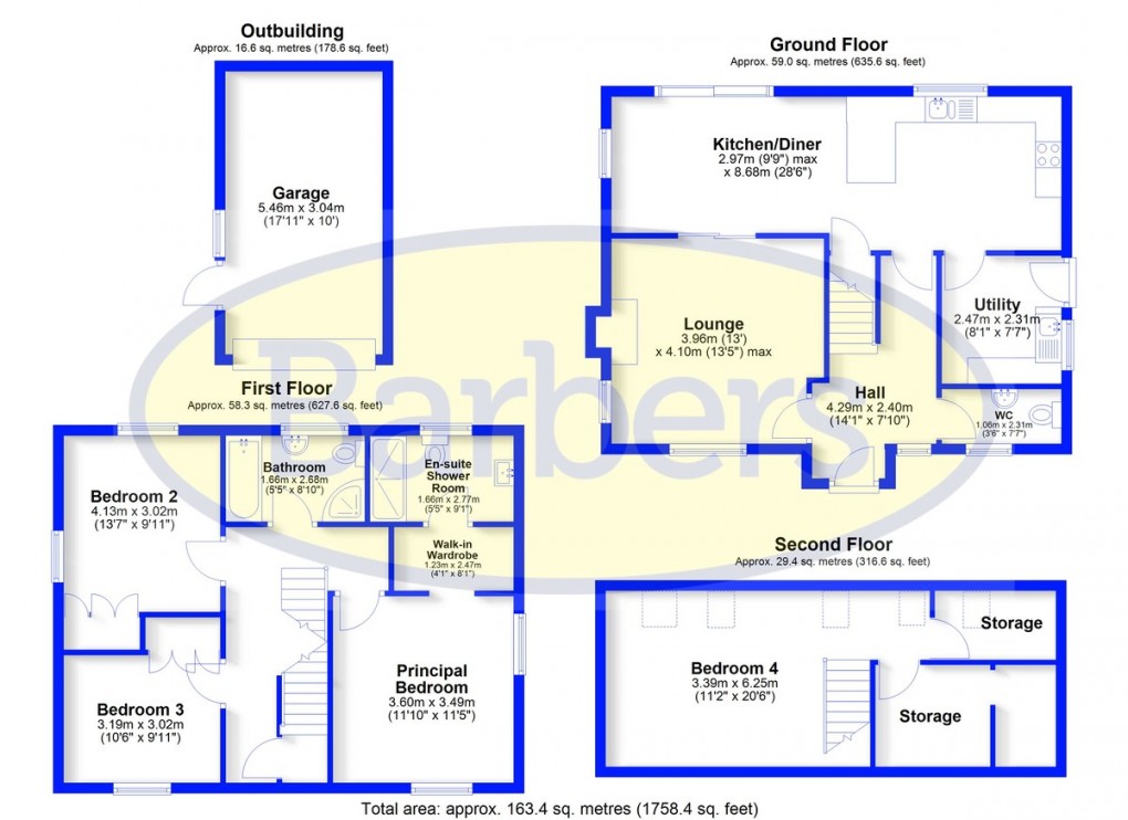 Floorplan for Shrewsbury Road, Market Drayton