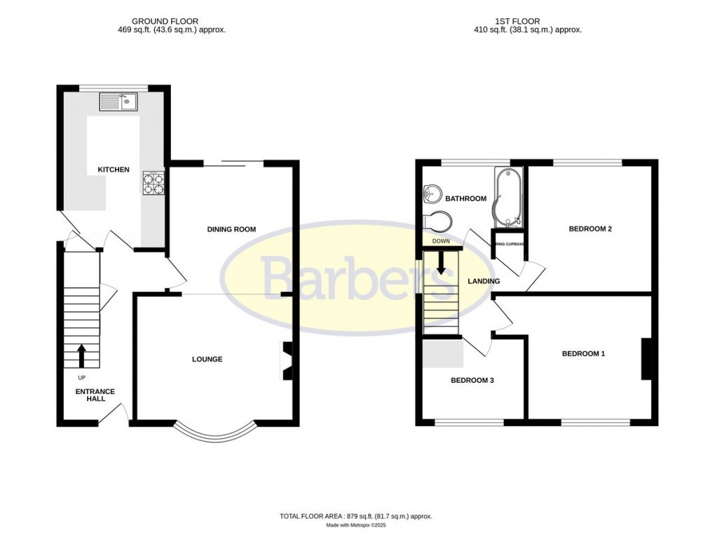 Floorplan for Manor Gardens, Dawley