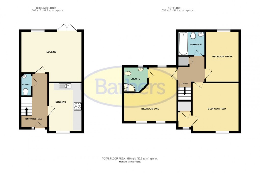 Floorplan for Lloyd Close, Lawley, Telford