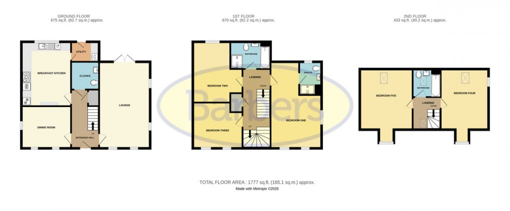 Floorplan for Woodlark Grove, Apley, Telford, TF1 6AU.