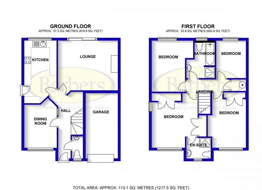 Floorplan for The Timbers, St. Georges, Telford, TF2 9UY.