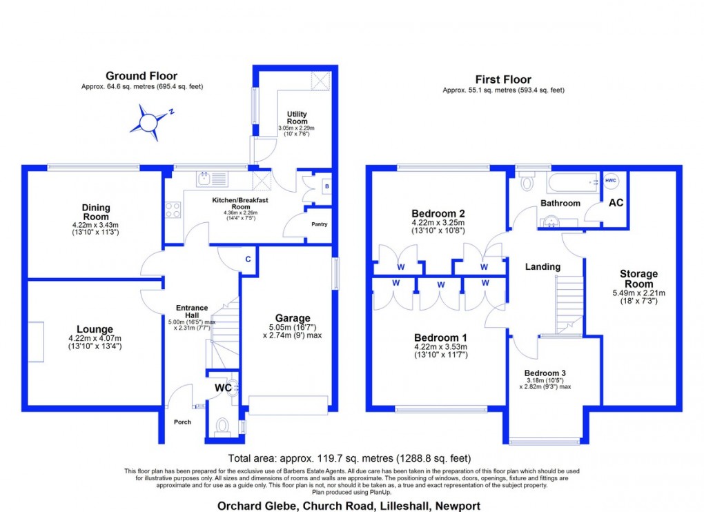 Floorplan for Lilleshall, Newport
