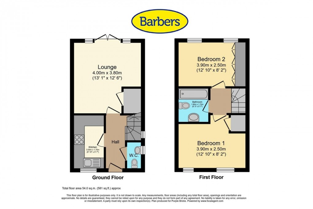 Floorplan for Verrill Close, Market Drayton
