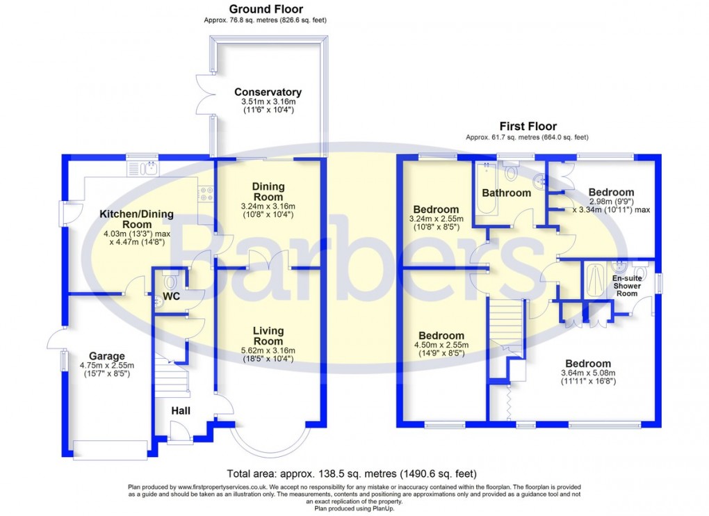 Floorplan for Porchester Close, Leegomery
