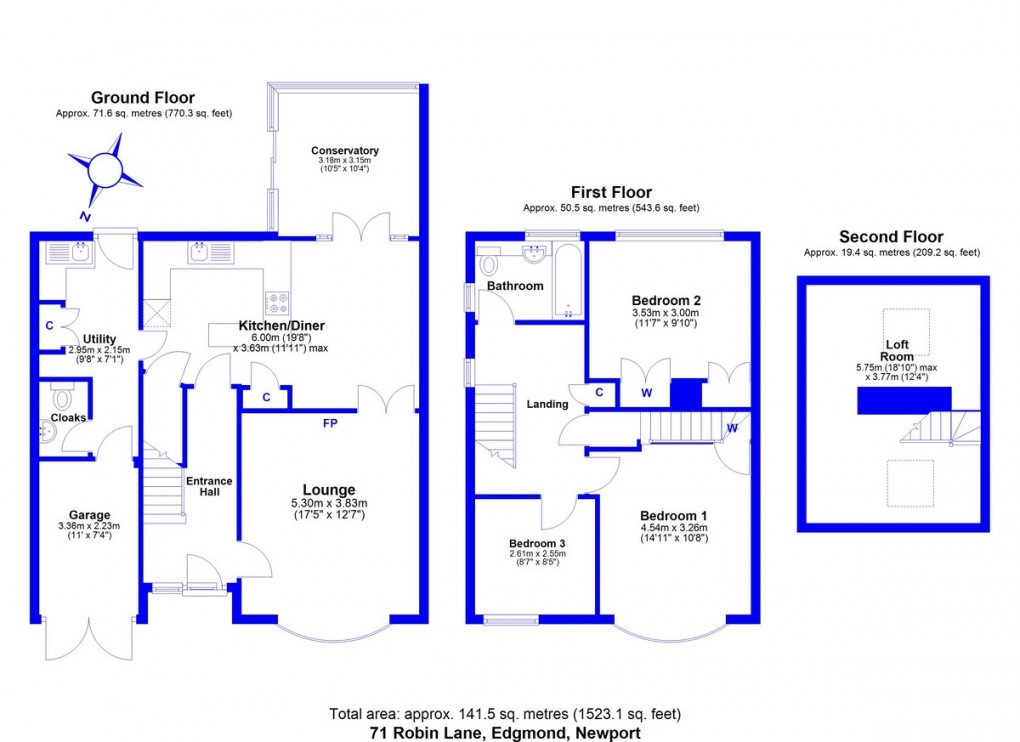 Floorplan for Edgmond, Newport