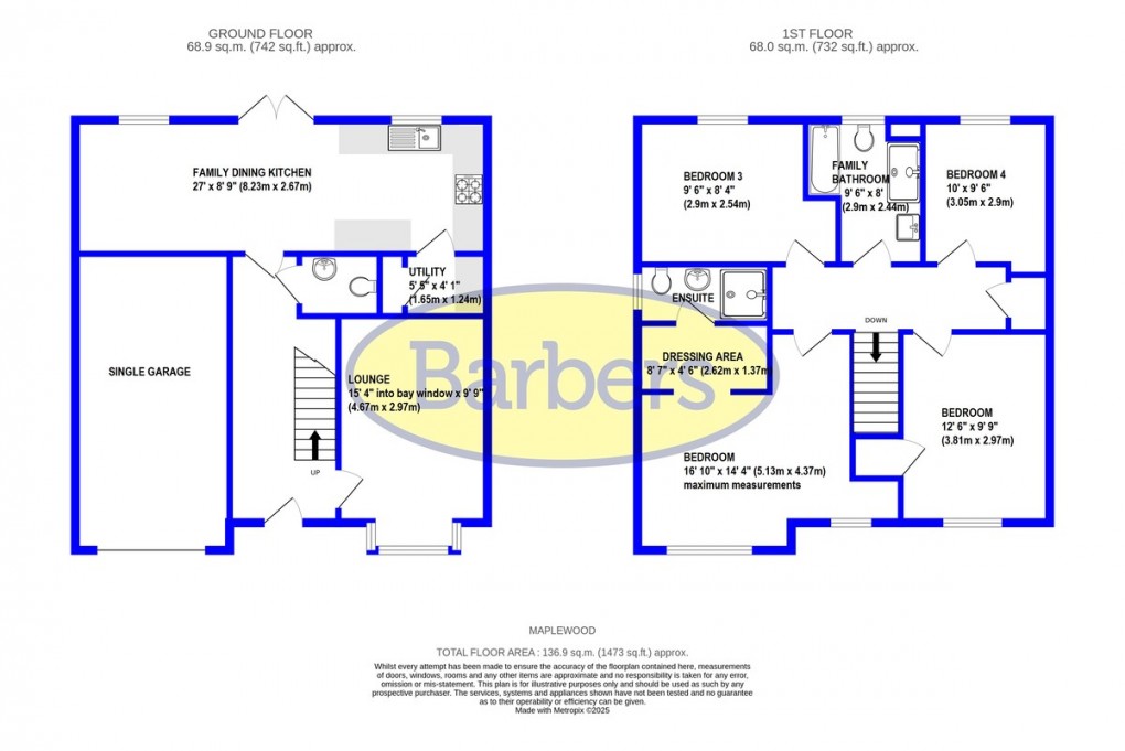 Floorplan for Frederick Beech Grove , Priorslee, Telford