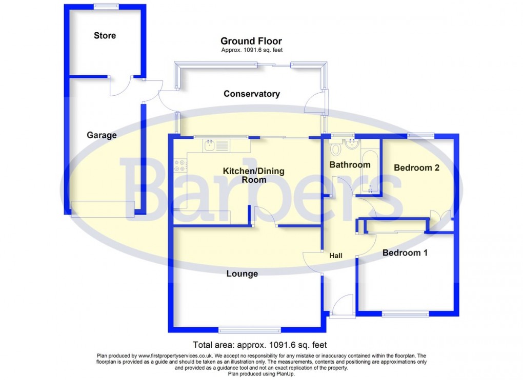 Floorplan for Barnfield Avenue, Wem