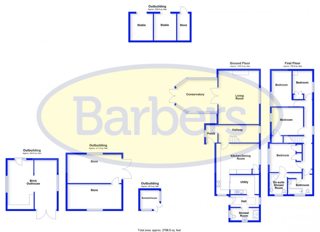 Floorplan for Edstaston, Wem