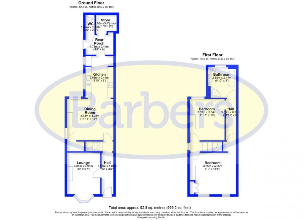 Floorplan for Longslow Road, Market Drayton