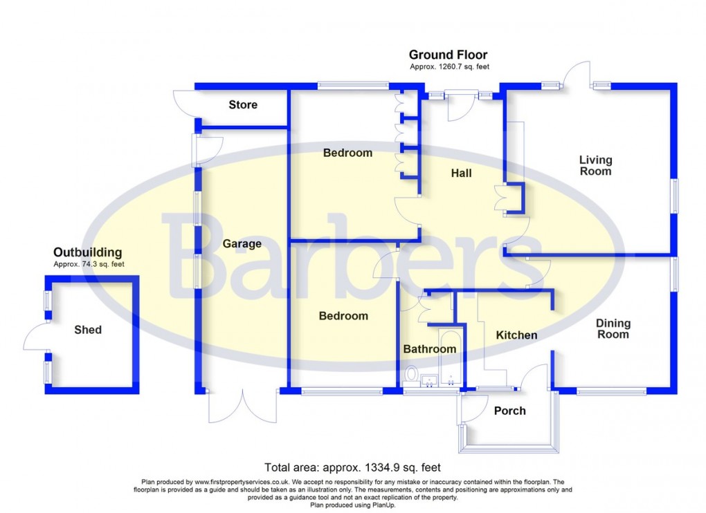 Floorplan for Brook Road, Whitchurch