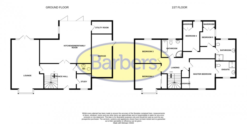 Floorplan for Oak Tree Way, Whitchurch