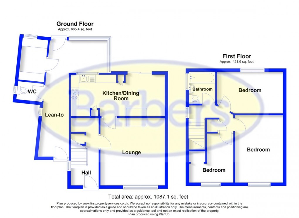Floorplan for Thompson Drive, Whitchurch