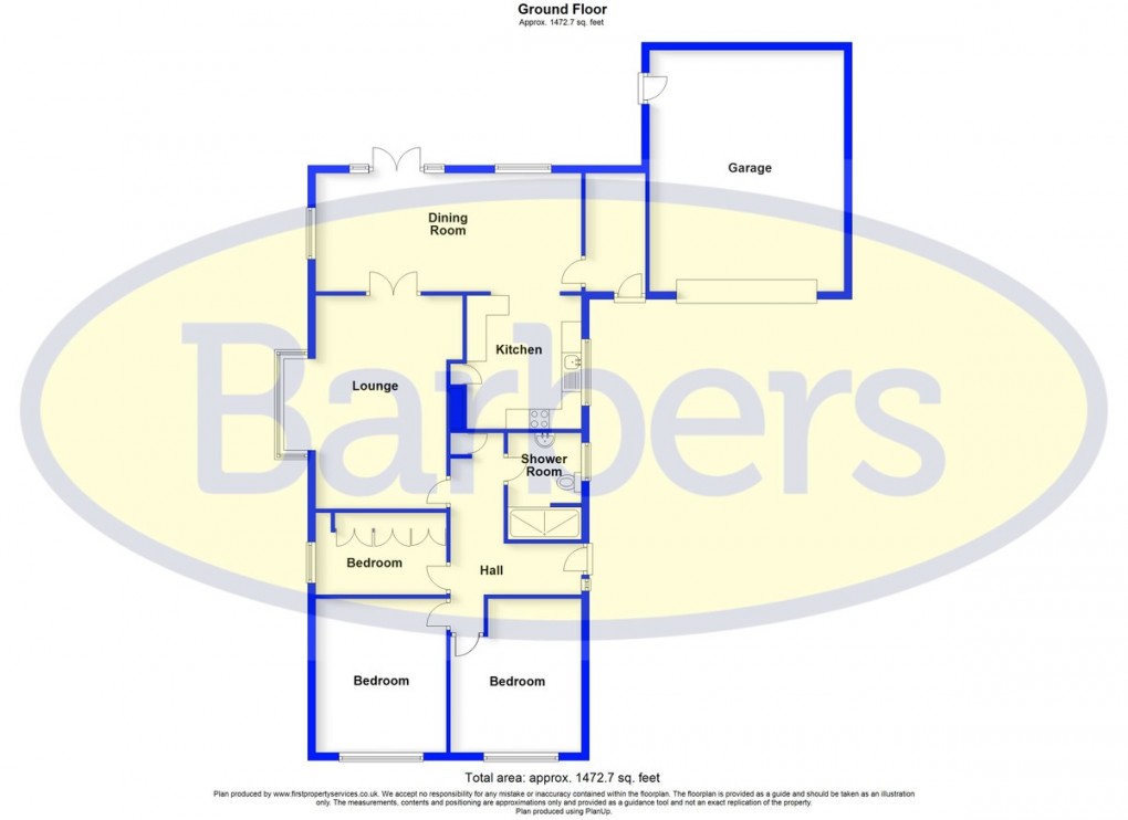Floorplan for Twemlows Avenue, Higher Heath, Whitchurch, Shropshire