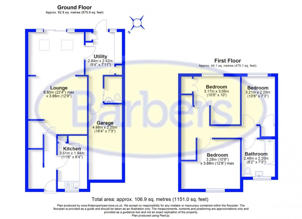 Floorplan for The Meadow, Hodnet