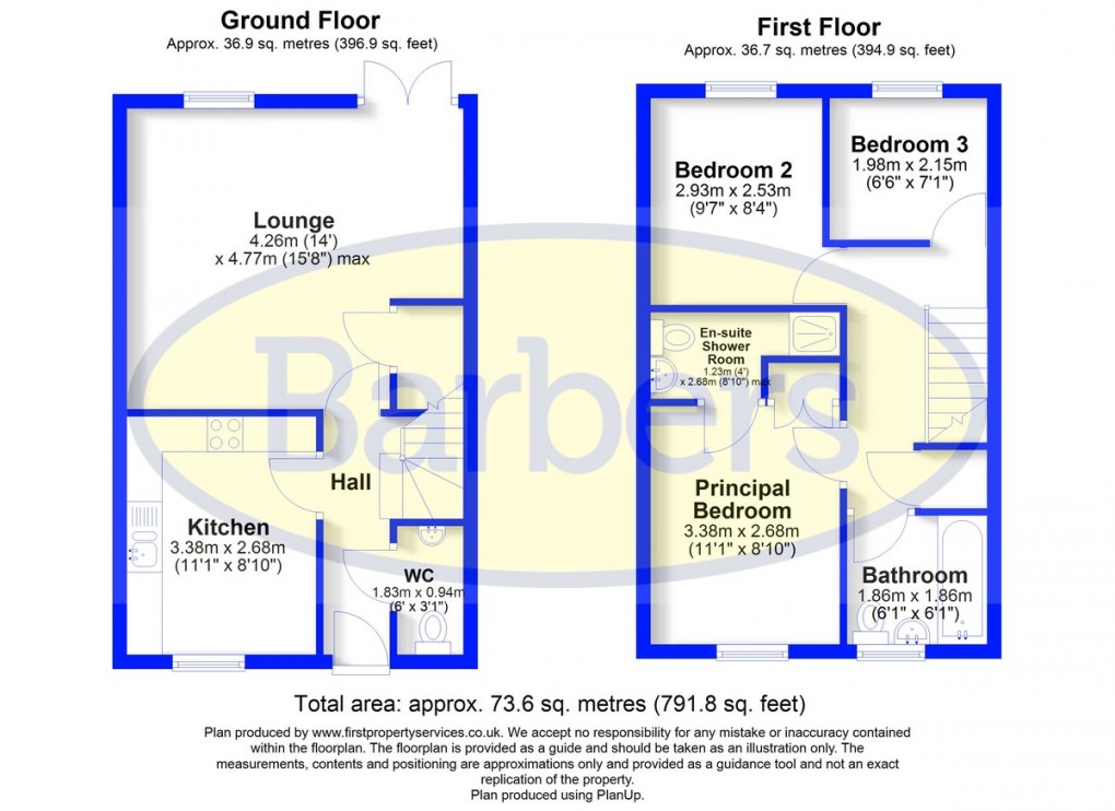 Floorplan for Sandbrook Close, Hinstock