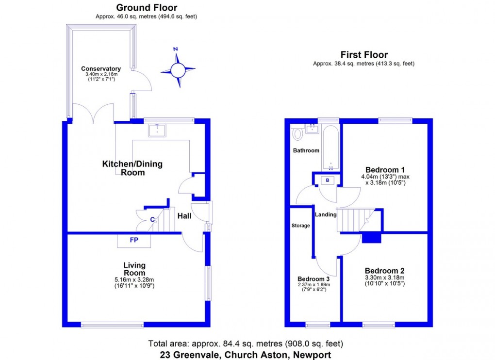 Floorplan for Church Aston, Newport