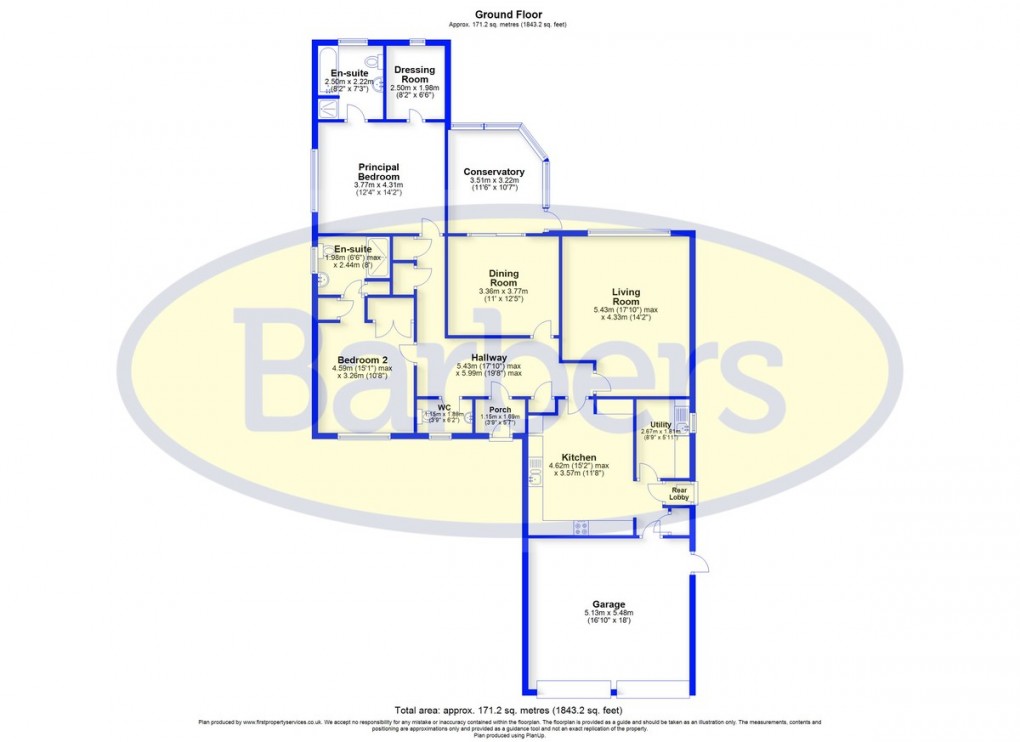 Floorplan for Frogmore Place, Market Drayton