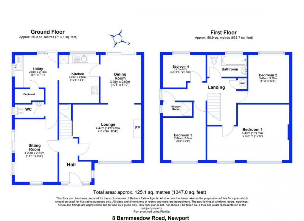 Floorplan for Barnmeadow Road, Newport