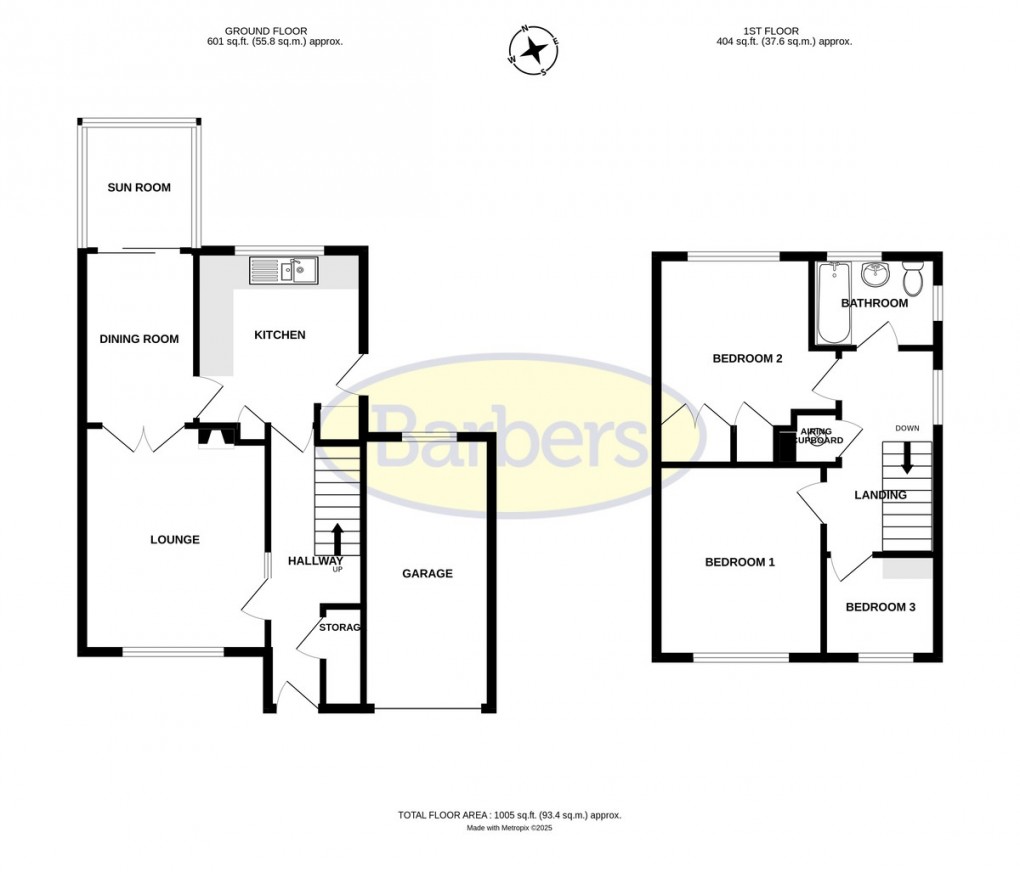 Floorplan for Teme Avenue, Wellington, Telford, TF1 3HU