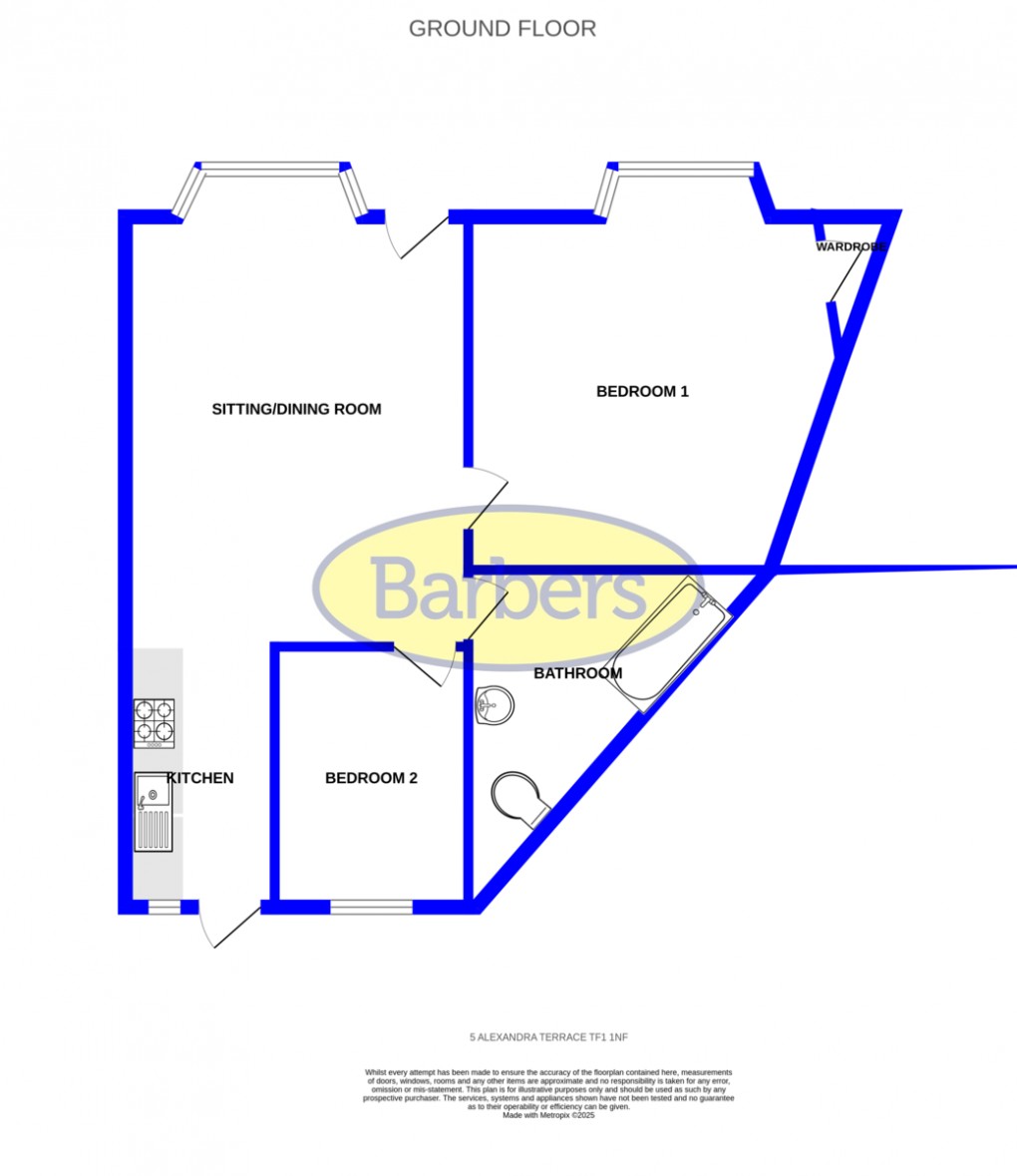 Floorplan for Alexandra Terrace, Wellington, Telford