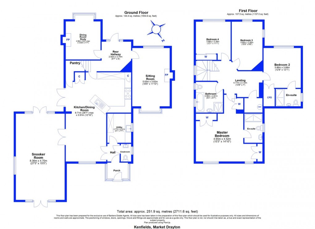 Floorplan for Childs Ercall, Market Drayton
