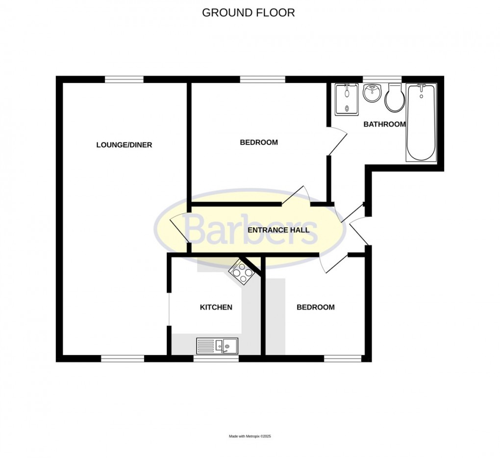 Floorplan for Old Toll Gate, St. Georges, Telford, TF2 9FH