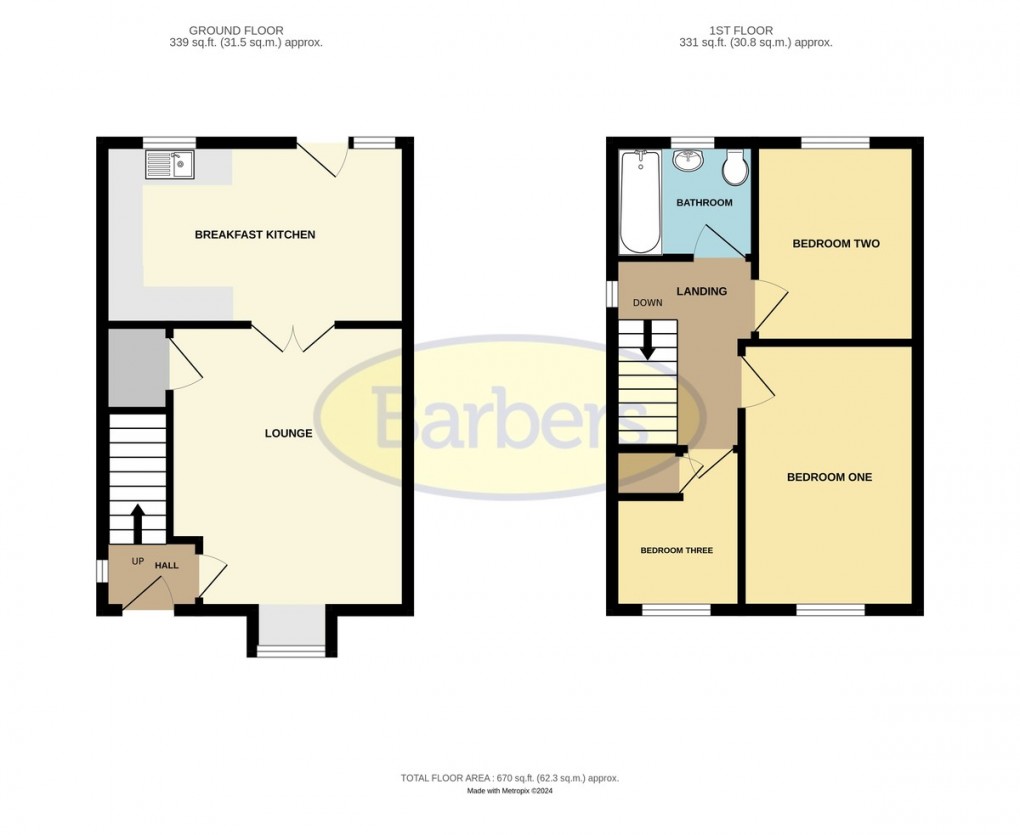 Floorplan for Hopkins Heath, Telford, TF5 0LX
