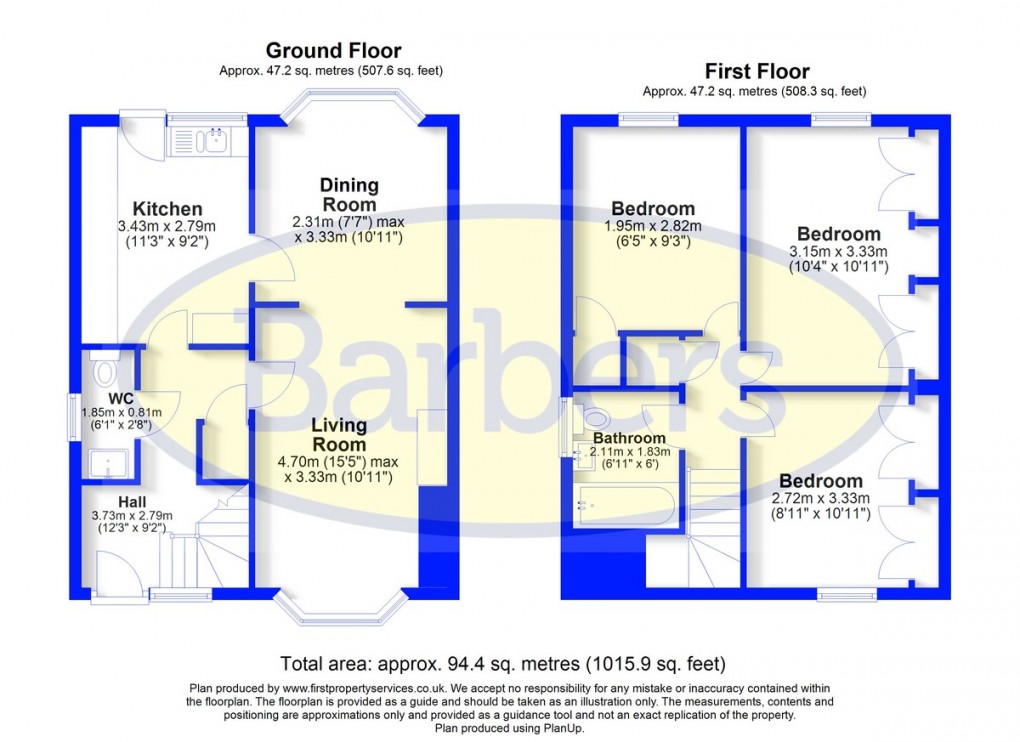 Floorplan for Milton Drive, Market Drayton
