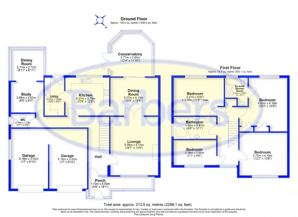 Floorplan for Wordsworth Drive, Market Drayton