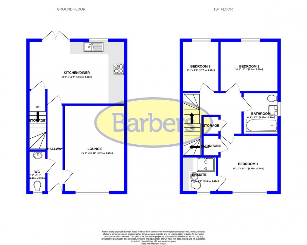 Floorplan for Thomas Blakemore Way, Priorslee