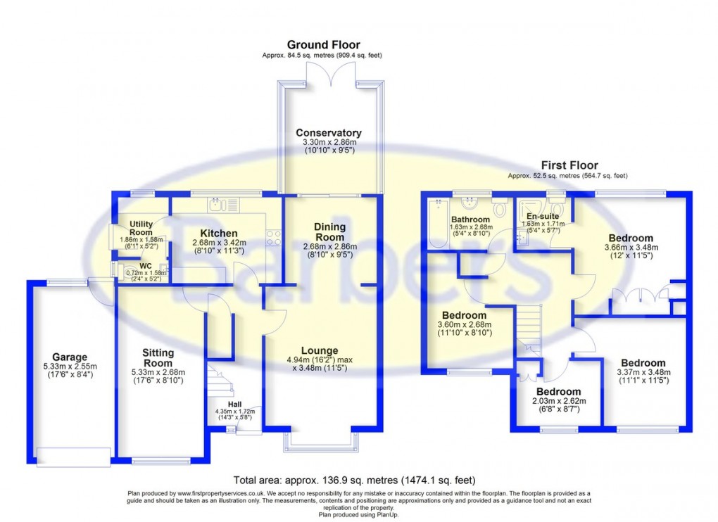 Floorplan for Chartwood, Loggerheads