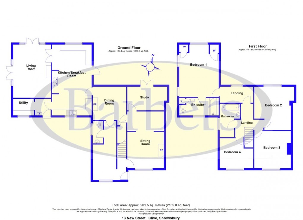 Floorplan for New Street, Clive, Shrewsbury, SY4 3LE
