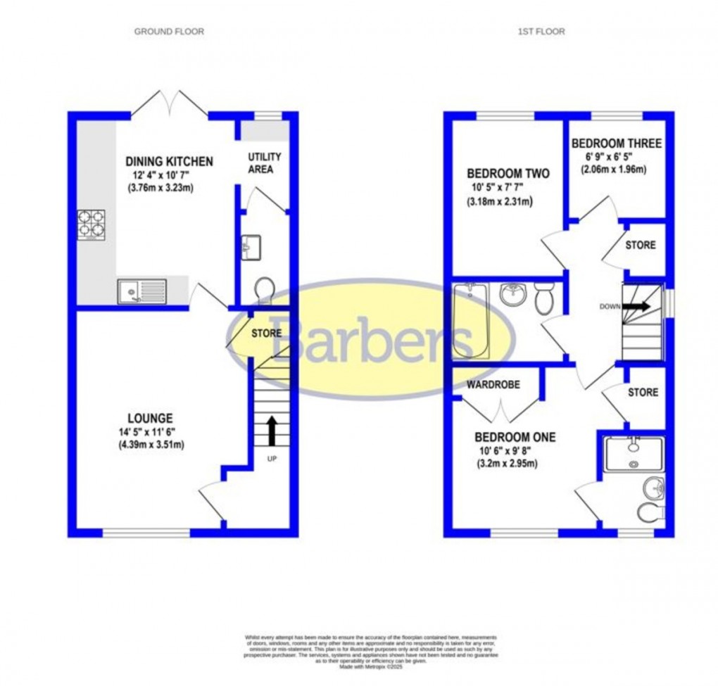 Floorplan for George Winnall Close , Priorslee, Telford