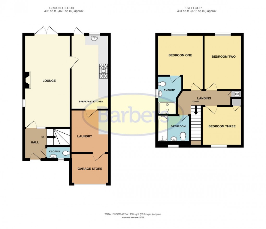 Floorplan for Oxlip Close, Muxton, Telford, TF2 8RT