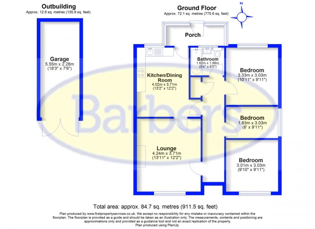 Floorplan for Shrewsbury Road, Market Drayton