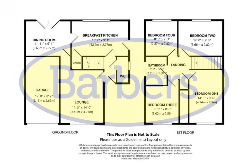 Floorplan for Berrisford Close, Market Drayton