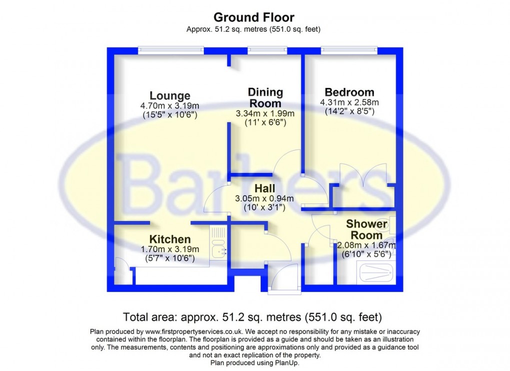 Floorplan for St Johns Park, Whitchurch