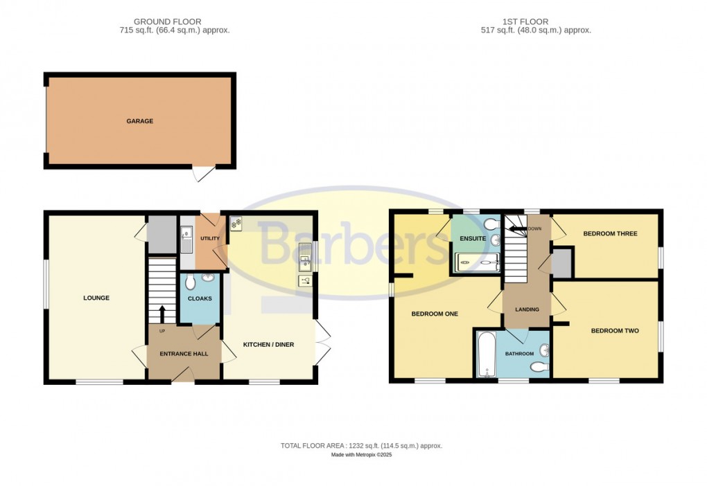 Floorplan for Lewis Crescent, Wellington, Telford