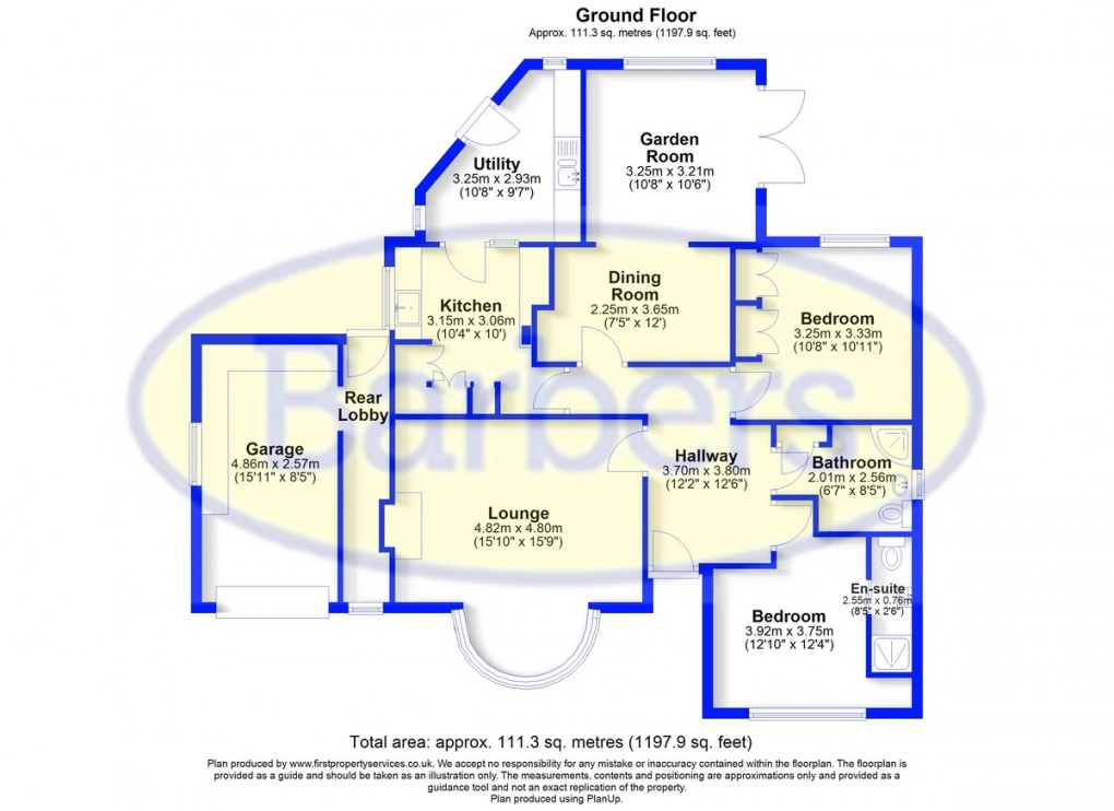 Floorplan for Bentleys Road, Market Drayton