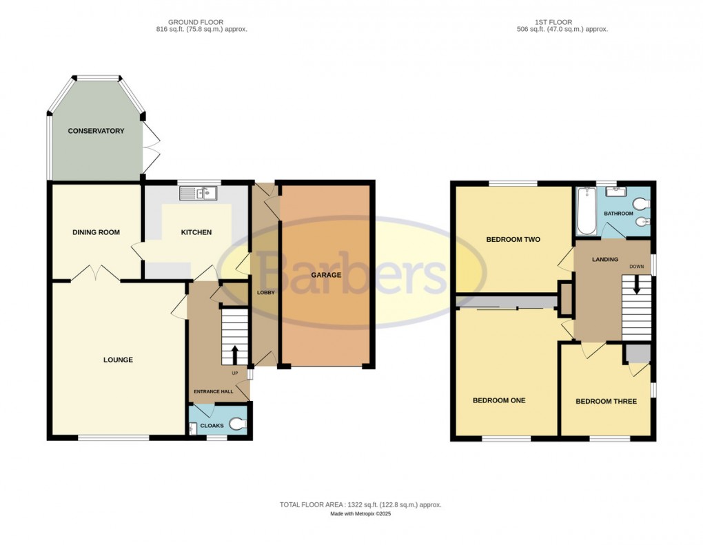 Floorplan for Park Lane, High Ercall, Telford, TF6 6BA.