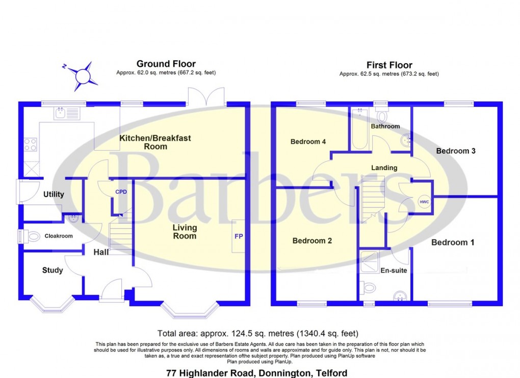 Floorplan for Highlander Drive, Donnington, Telford, TF2 8JU