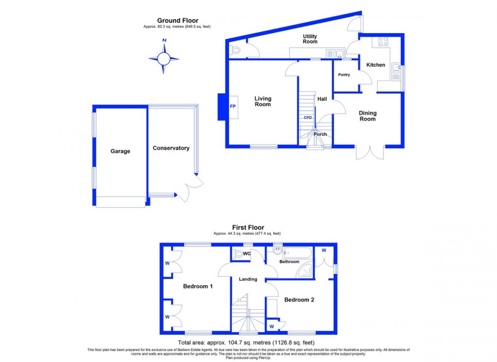 Floorplan for North Road, Wellington, Telford, TF1 3EB